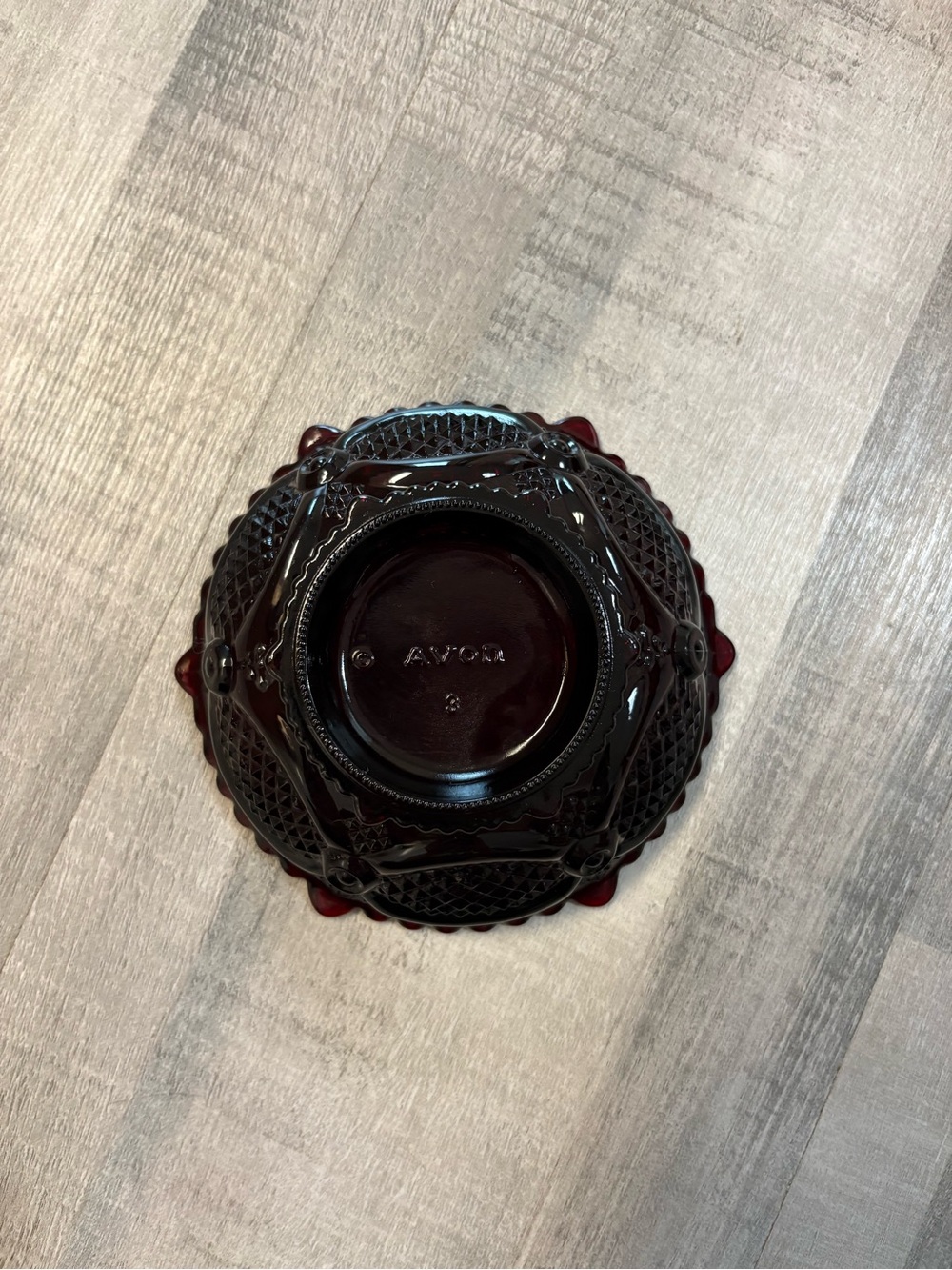 Set of 2 Avon Cape Cod Ruby Red Glass Dessert Berry Bowls Scalloped Vintage - Picture 5 of 10